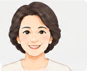 笑顔の女性のイラスト
