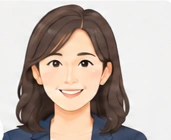 長い髪の女性のイラスト