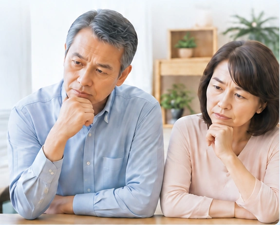 不動産について考え込むご夫婦